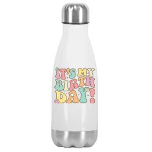 Its My Birthday Groovy Birthday Teens Stainless Steel Insulated Water Bottle