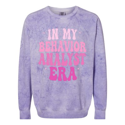 In My Behavior Analyst Era Groovy Applied Behavior Analysis Colorblast Crewneck Sweatshirt