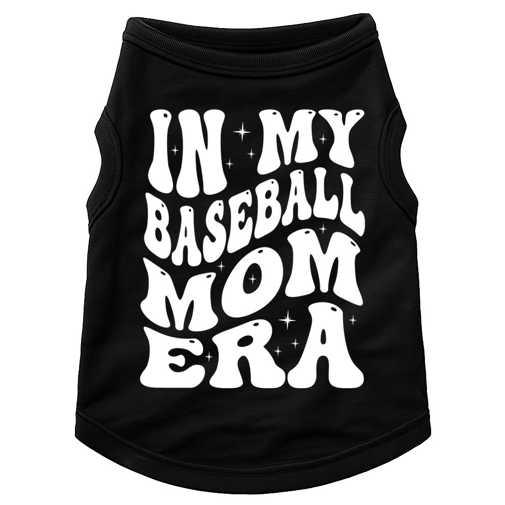 In My Baseball Mom Era Groovy Sport Doggie Tank