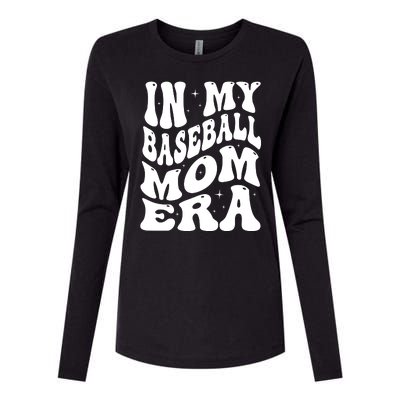 In My Baseball Mom Era Groovy Sport Womens Cotton Relaxed Long Sleeve T-Shirt