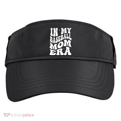In My Baseball Mom Era Groovy Sport Adult Drive Performance Visor