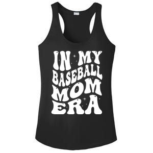 In My Baseball Mom Era Groovy Sport Ladies PosiCharge Competitor Racerback Tank