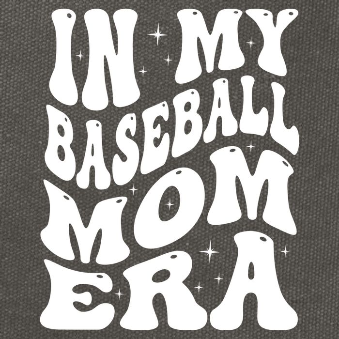 In My Baseball Mom Era Groovy Sport Cotton Canvas Backpack