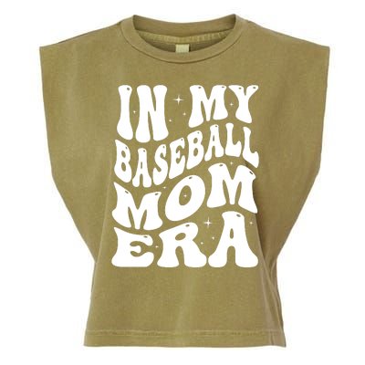 In My Baseball Mom Era Groovy Sport Garment-Dyed Women's Muscle Tee