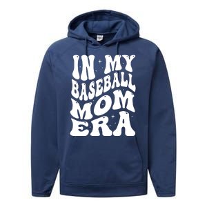 In My Baseball Mom Era Groovy Sport Performance Fleece Hoodie