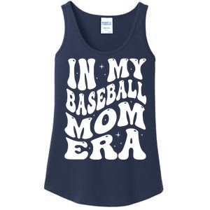 In My Baseball Mom Era Groovy Sport Ladies Essential Tank