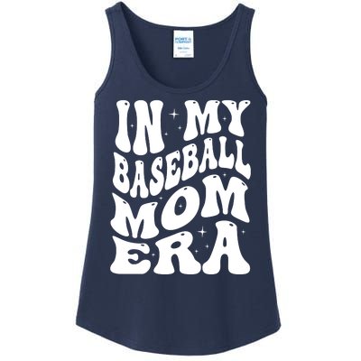 In My Baseball Mom Era Groovy Sport Ladies Essential Tank