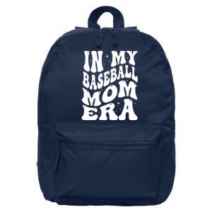 In My Baseball Mom Era Groovy Sport 16 in Basic Backpack