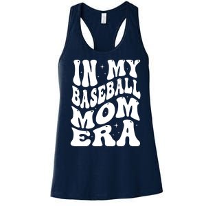 In My Baseball Mom Era Groovy Sport Women's Racerback Tank