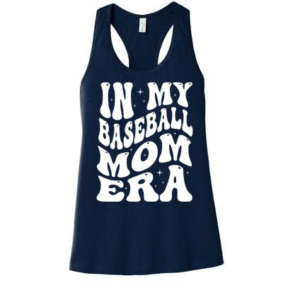 In My Baseball Mom Era Groovy Sport Women's Racerback Tank