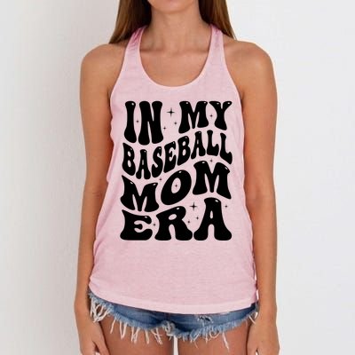 In My Baseball Mom Era Groovy Sport Women's Knotted Racerback Tank