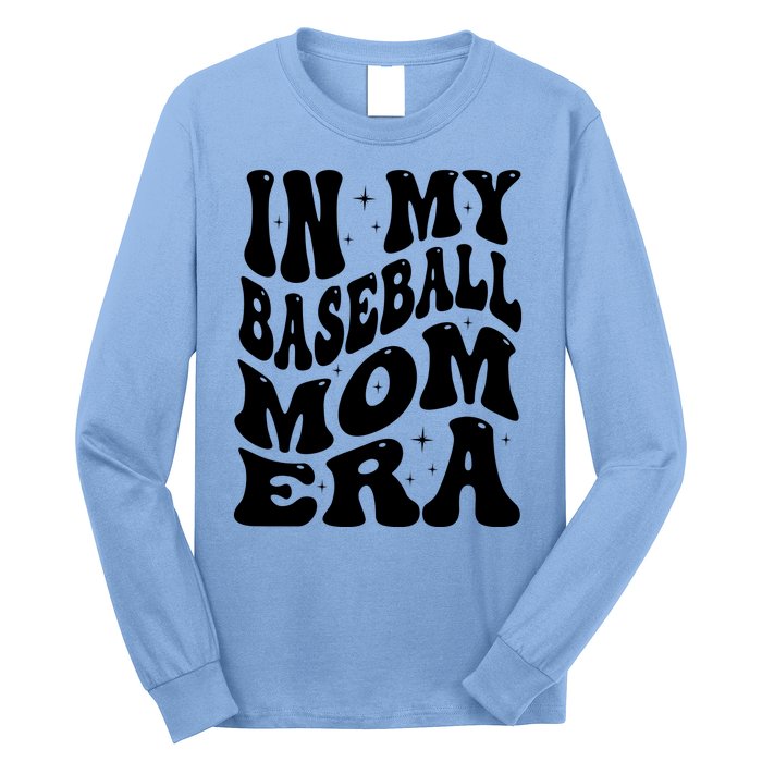 In My Baseball Mom Era Groovy Sport Long Sleeve Shirt