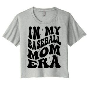 In My Baseball Mom Era Groovy Sport Women's Crop Top Tee