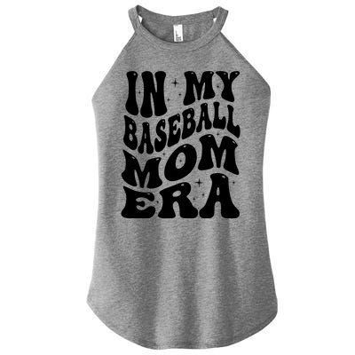 In My Baseball Mom Era Groovy Sport Women's Perfect Tri Rocker Tank