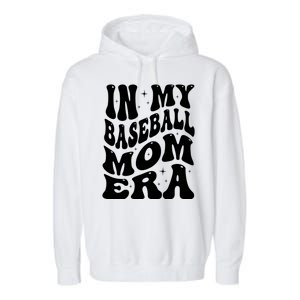 In My Baseball Mom Era Groovy Sport Garment-Dyed Fleece Hoodie