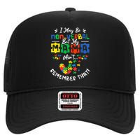 I May Be Non-Verbal But My Mama Ain't Remember That Autism High Crown Mesh Back Trucker Hat