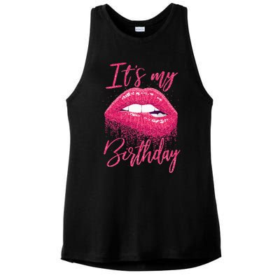 Its My Birthday For Women Gift For Mom Wife Gigi Birthday Ladies PosiCharge Tri-Blend Wicking Tank