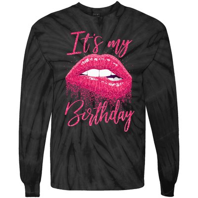 Its My Birthday For Women Gift For Mom Wife Gigi Birthday Tie-Dye Long Sleeve Shirt