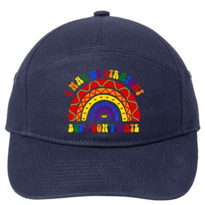 I May Be Straight But I Dont Hate Lgbt Boho Rainbow Gift 7-Panel Snapback Hat