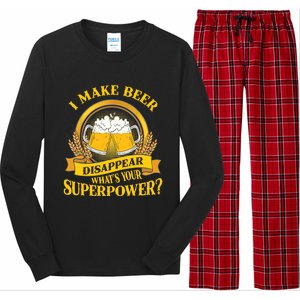 I Make Beer Disappear What's Your Superpower Long Sleeve Pajama Set