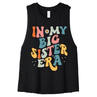 In My Big Sis Era Baby  Big Sister  Women's Racerback Cropped Tank