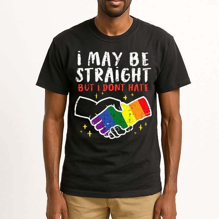 I May Be Straight But I Dont Hate G.A.Y Pride Flag L.G.B.T.Q Ally Tall T-Shirt