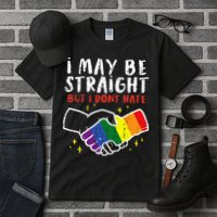 I May Be Straight But I Dont Hate G.A.Y Pride Flag L.G.B.T.Q Ally Tall T-Shirt