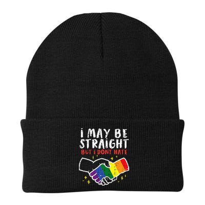 I May Be Straight But I Dont Hate G.A.Y Pride Flag L.G.B.T.Q Ally Beanie