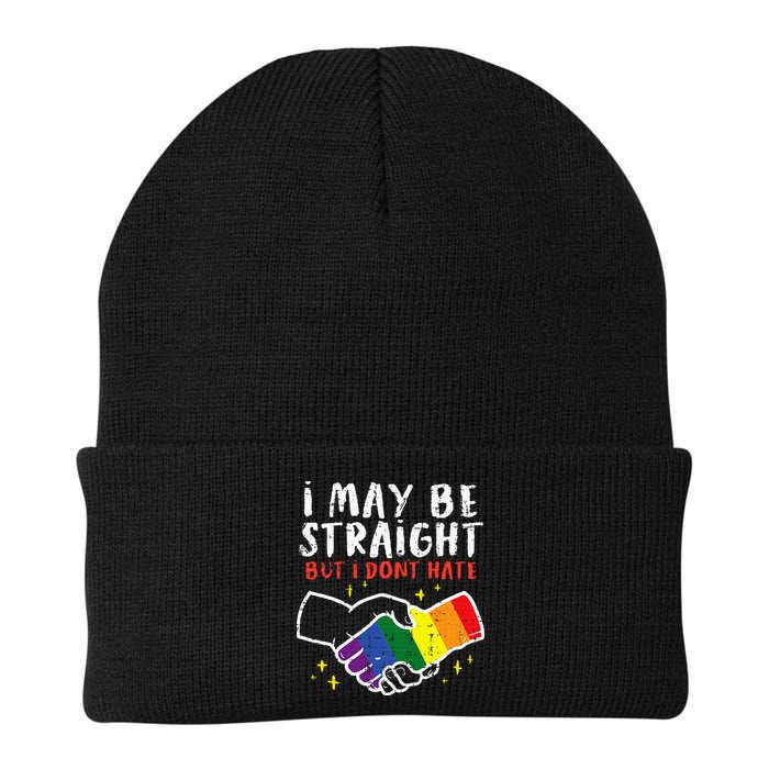 I May Be Straight But I Dont Hate G.A.Y Pride Flag L.G.B.T.Q Ally Beanie