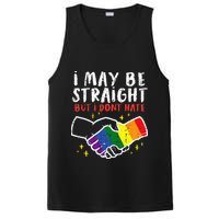 I May Be Straight But I Dont Hate G.A.Y Pride Flag L.G.B.T.Q Ally PosiCharge Competitor Tank