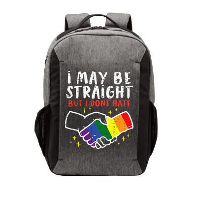 I May Be Straight But I Dont Hate G.A.Y Pride Flag L.G.B.T.Q Ally Vector Backpack
