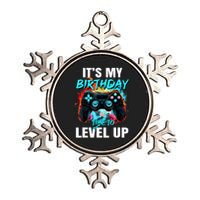 ItS My Birthday Boy Time To Level Up Video Game Birthday Metallic Star Ornament