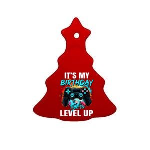 ItS My Birthday Boy Time To Level Up Video Game Birthday Ceramic Tree Ornament