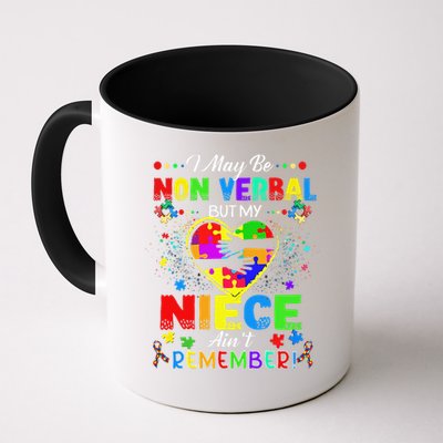 I May Be Non Verbal But My NieceAint Remember That Autism Mug