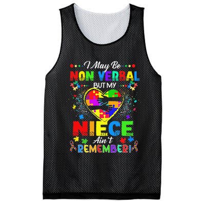 I May Be Non Verbal But My NieceAint Remember That Autism Mesh Reversible Basketball Jersey Tank