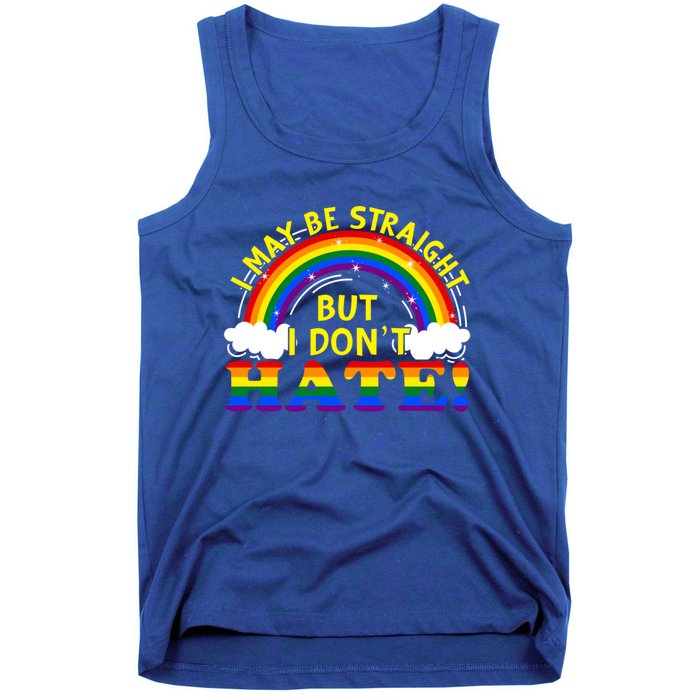 I May Be Straight But I Dont Hate Lgbt Funny Gay Lesbian Gift Tank Top