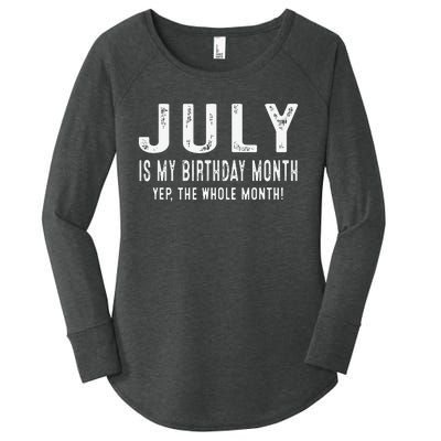 its my birthday july birthday Women's Perfect Tri Tunic Long Sleeve Shirt