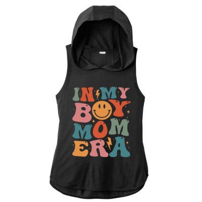 In My Boy Mom Era Ladies PosiCharge Tri-Blend Wicking Draft Hoodie Tank