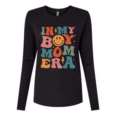 In My Boy Mom Era Womens Cotton Relaxed Long Sleeve T-Shirt