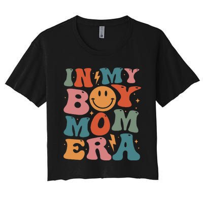 In My Boy Mom Era Women's Crop Top Tee