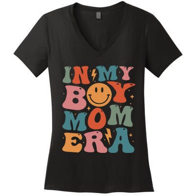 In My Boy Mom Era Women's V-Neck T-Shirt