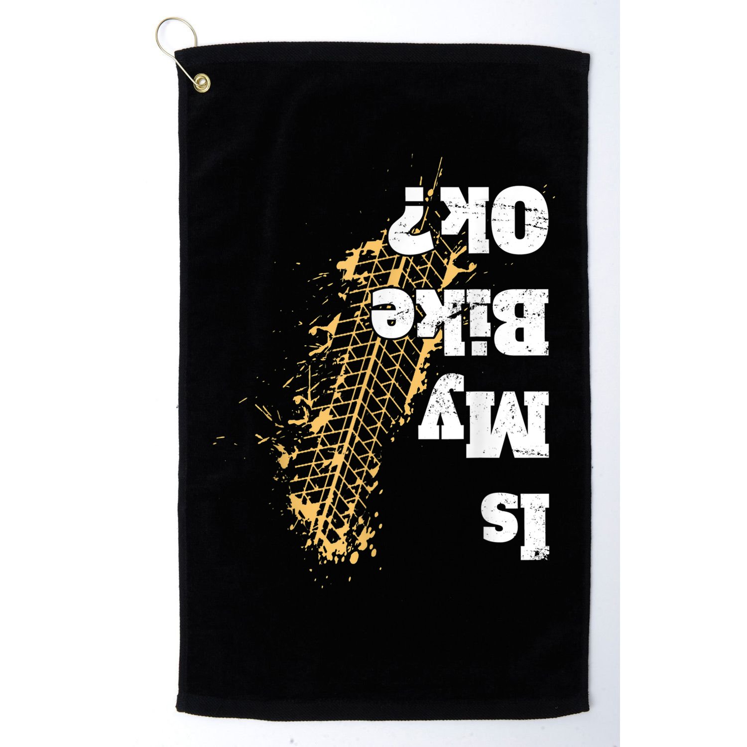 Is My Bike Ok? Funny Vintage Biker Gift For Bikers Golf Towel
