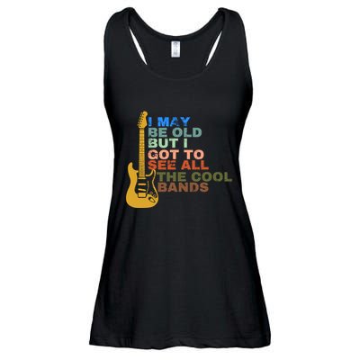 I May Be Old But I Got To See All The Cool Bands Ladies Essential Flowy Tank