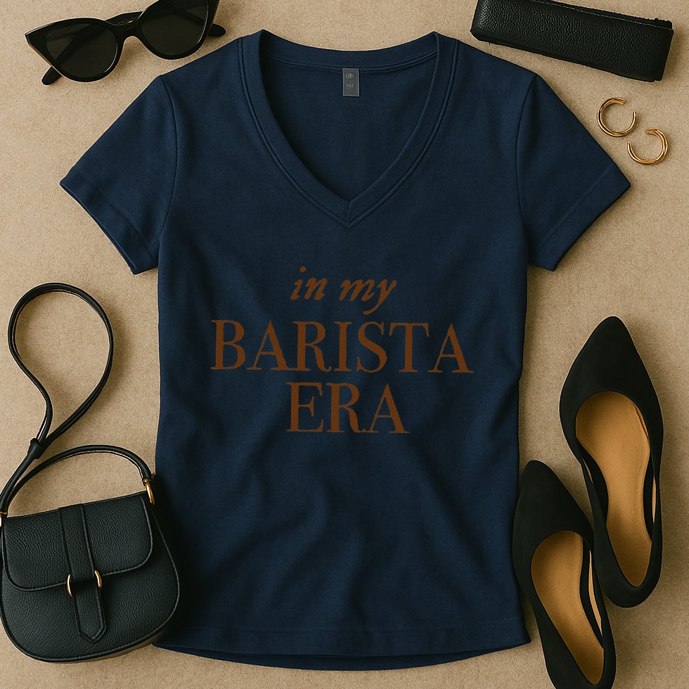 In My Barista Era Sweat Women's V-Neck T-Shirt