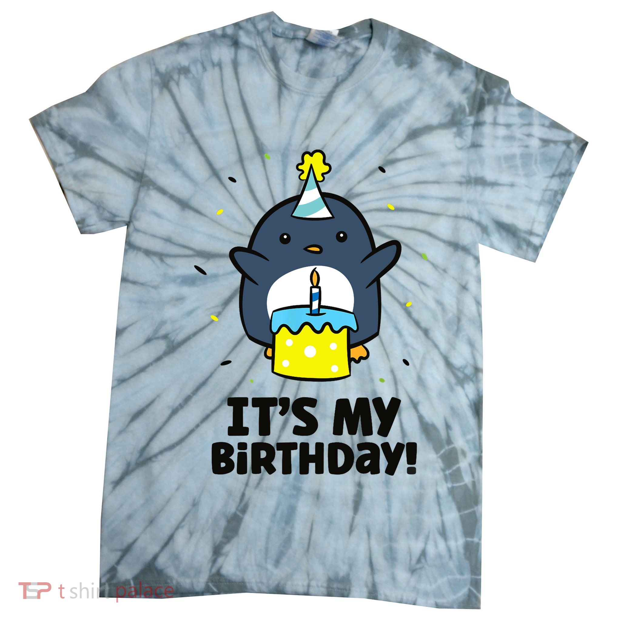 It's My Birthday! Cute Birthday Penguin Tie-Dye T-Shirt