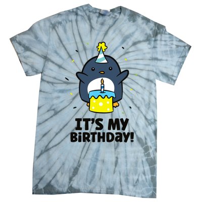 It's My Birthday! Cute Birthday Penguin Tie-Dye T-Shirt