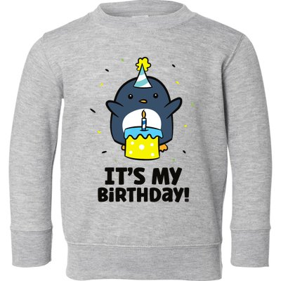 It's My Birthday! Cute Birthday Penguin Toddler Sweatshirt