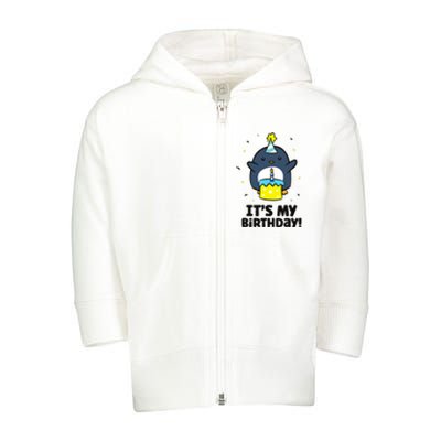 It's My Birthday! Cute Birthday Penguin Toddler Zip Fleece Hoodie