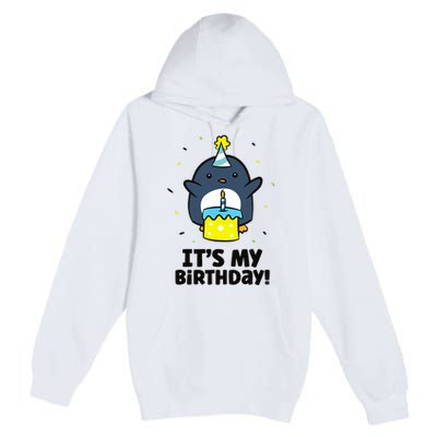 It's My Birthday! Cute Birthday Penguin Premium Pullover Hoodie