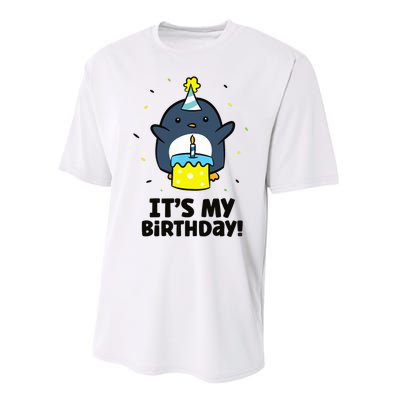 It's My Birthday! Cute Birthday Penguin Performance Sprint T-Shirt